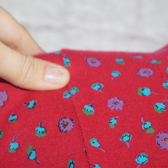 Vintage 90s Floral Button Down Tunic Blouse Top - Picture 3 of 7